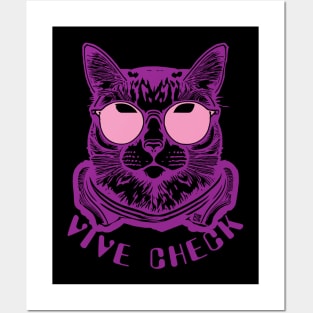 Vibe Check Cat Posters and Art